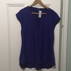 Cobalt blue with black trim Nic and Zoe blouse